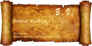 Batha Vulfia névjegykártya